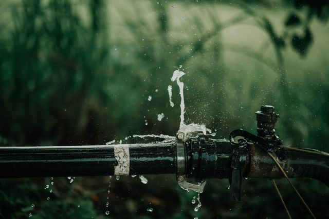 burst water pipe